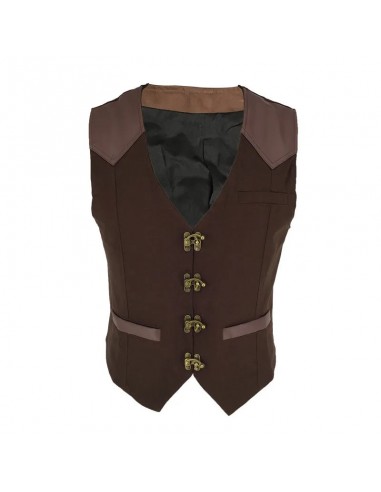 Gilet gothique homme fermeture crochet style steampunk