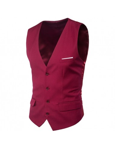 Gilet gothique homme coupe classique rouge & violet