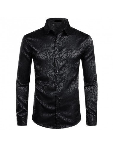 Chemise gothique homme imprimée floral style