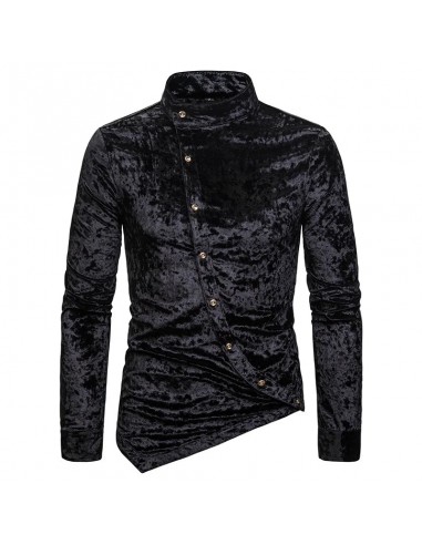 Chemise gothique homme asymétrique style velours