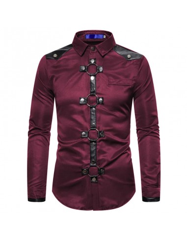 Chemise gothique homme anneau chaine dark goth